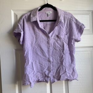 Calvin Klein Light Purple Button-Down Shirt